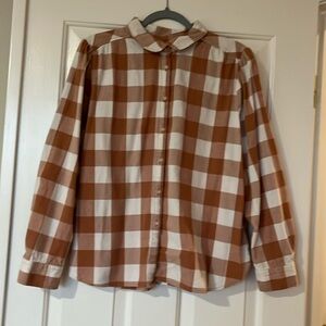 Loft, cotton flannel, long sleeve shirt